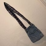 Handmade  possibly vintage Denim and Plaid Women's Crossbody Bag Photo 4