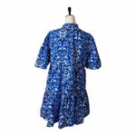 Sugar Lips Lulu Dixie Dress Mini Shift Blue Floral Cotton Women’s Size Medium Photo 5