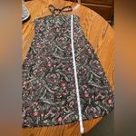 Loft Halter Dress Vintage Y2K with Paisley Floral Print Brown Red Cream Photo 8