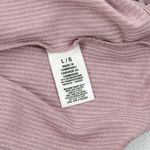 Aeropostale  Mauve Ribbed Lattice Sleeve Top Women's Size Large Long Sleeve Knit Photo 5