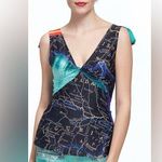 IPNG: The World At Your Paper Boat Trip Illusion Top S/M Black Photo 0