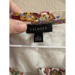 Talbots Womens Paisley Print Ruffle Sleeve Blouse Size Large Lined Feminine Photo 2
