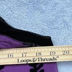 STUDIO M Dress Medium‎ Silk Blend Velvet Floral Halter Neck Purple Y2K Boho 90s Photo 5