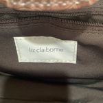 Liz Claiborne small wool and croc embossed vegan leather tote pre loved Photo 7