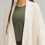 Lululemon Merino Wool-Blend Ribbed Long Wrap Sweater in White Opal Size 6 Photo 0