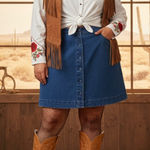 Madewell  Classic Blue Denim Skirt Photo 0