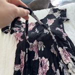 Nostalgia Black and Pink Floral Maxi Dress Size M Photo 10