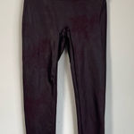 Spanx Faux Leather Leggings in Wine Size Large Photo 0
