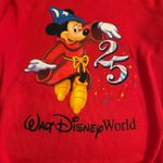 Vtg 1996 Mickey, Inc Walt Disney World 25 Anniv Sorcerer Mickey Sweatshirt Sz XL Red Photo 2