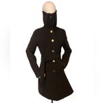 Coach Single Breasted Brown Wool Belted Fully Lined Coat Sz Med Photo 3