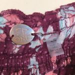 Free People FP ONE Women’s Floral Print Button-Up Smocked Crop Ruffle Tank Top Photo 4