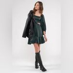 Blu Pepper  Dark Green Long Sleeve Dress Photo 1