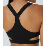 Halara  Low Support Crossover Hem Cut Out Racerback Yoga Pilates Sports Bra Blk S Photo 1