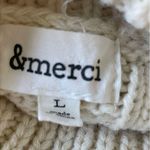 &merci &merci Sleeveless Cable Knit Sweater Turtleneck Large Photo 3