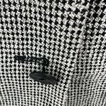 cj banks  X 14W black white houndstooth button front jacket fringe eyelash office Photo 5