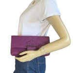 REED KRAKOFF PEBBLED PURPLE LEATHER CLUTCH BAG W/DUST BAG Photo 1