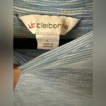 Liz Claiborne Light Blue and White Striped Top Photo 1