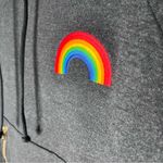 Aviator Nation NEW  Rainbow Embroidery Relaxed Pullover Hoodie  Sweater Sz S Photo 2