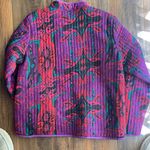 Choices Multicolor Quilted Jacket Purple Size M Photo 5