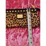 Betsey Johnson Betseyville Leopard Print Wristlet Clutch Gold Studs Cool Girl Photo 5