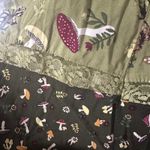 THORN & FABLE | Mushroom Squirrel Woodland Floral Split Patchwork Mini Dress, M Green Size M Photo 7