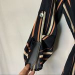 She & Sky NWT 3/4 sleeve striped shirt dress navy blue size small Photo 3