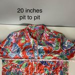 J. McLaughlin Bright Tropical Leaf Flower Print Top Orange Size M Photo 5