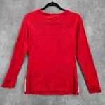 Red Christmas Santa Suit Print Holiday Festive Costume Party Elf Top Medium Photo 1