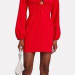 ALC Frank NWOT A.L.C. Womens Leslie Red Cut-Out Plunge Party Mini Dress sz 4 Photo 0