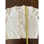 Grace Karin  White Sweater Cardigan with gold buttons size XL Photo 6