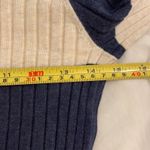 525 America Blue Striped Knit Sweater Womens Large Fitted Anthropologie Stretch Photo 6