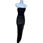 Nookie  Black Mesh Ruched Maxi Dress XS Bustier Slimming Bodycon Designer $380 Photo 7