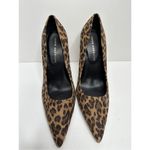 Good American  Pumps Size 5.5E Leather Pointed Toe Leopard Print Slip On Heels Photo 4