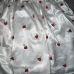 Dolls Kill White Mini Dress with Red Floral Accents Photo 2