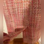 Talbots  Pink Orange White Multi-Color Tweed V Neck Fully Lined Midi Dress Sz 8 Photo 8