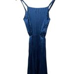 Vince Relaxed Plissé Satin Midi Slipdress Size Small Photo 5