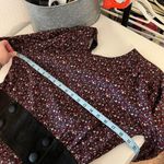 Karin Stevens Vintage Prairie Floral Suede Leather Button Bodice Long Sleeve Dress Size large Photo 12