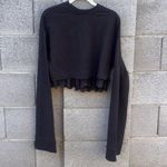PUMA by Rihanna Black Cropped Sweatshirt with Lace Trim M Size M Photo 0