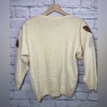 Private Party Vintage Women’s Silk and Wool Blend Cream Colored Embroidered Sweater Photo 3