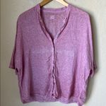 120% Lino linen rose button down blouse Pink Size M Photo 1