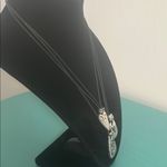 Brighton Retired Brazilian Triple Hearts Silver Charm Pendant Black Necklace Photo 5