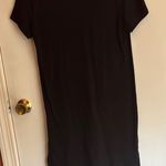 Old Navy Black Midi T-Shirt Dress with Short Sleeves Photo 0