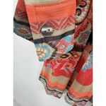 Chico's  Travelers Shirt Jacket Womens XL‎ 3 Light Papaya Coral Printed Mesh Photo 3