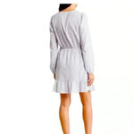 Abound  dress Med Long Sleeve Lavender Floral Ruffle Surplice Mini Dress Photo 1