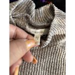 Maurice's  Brown Ribbed Knit Sweater 1/2 Collar Tiered Ruffle Long Sleeve‎ Size L Photo 4