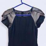 Rag and Bone  Women’s Size 0 Black Shift Dress Leather Cap Sleeves Minimalist USA Photo 3