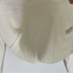 Bar III ‎ Womens Size 1X White Ribbed Cut-Out Long Sleeve Mock Neck Sweater Top Photo 6