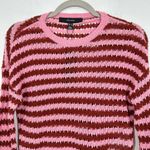 VERO MODA  Pink Brown Striped Open Knit Cropped Pullover Sweater XS NWT Beach Photo 3