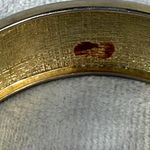 Vintage Hinged Clamper Bangle Bracelet Multicolor Inlay Metal Earth Tone Colors Brown Photo 15