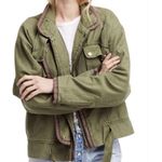 Free People Flight Line Women's Size S Olive Green Embroidered Bomber Jacket Photo 1